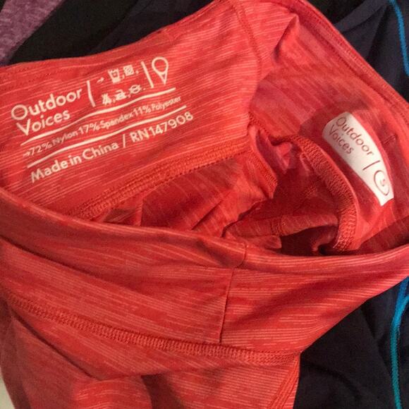 Outdoor Voices Leggings Red Women's Size Small - Picture 8 of 10